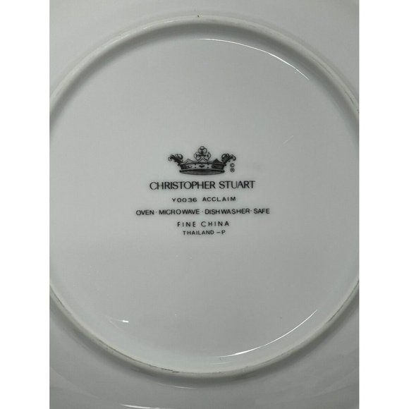 Christopher Stuart Acclaim Rim Soup Bowls 9.25" Lot of 5 Art Deco Style - Picture 9 of 9